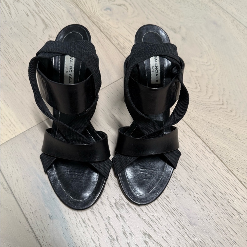 Balenciaga Women's Black Heeled Sandals